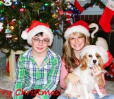 2013 Christmas Photo with my kids and Daisy - Candy C