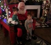 Santa told these boys.."remember I love you but most of all Jesus loves you" and then he kissed the boys heads. - Kathleen M