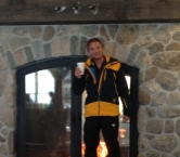 Kenny at the "Footloose" ski run at Haystack Mountain  Black Diamond, of course.